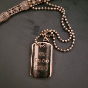 Tiffany and Co dog tag necklace